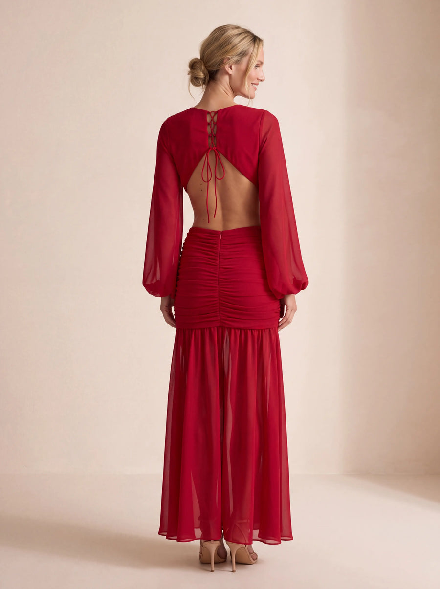 Pauline Maxi Dress – Red