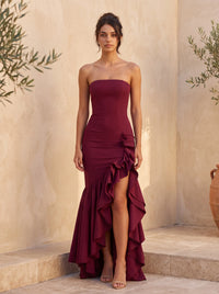 Elisabeth Maxi Dress – Burgundy