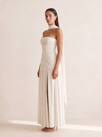 Honor Maxi Dress Ivory - side