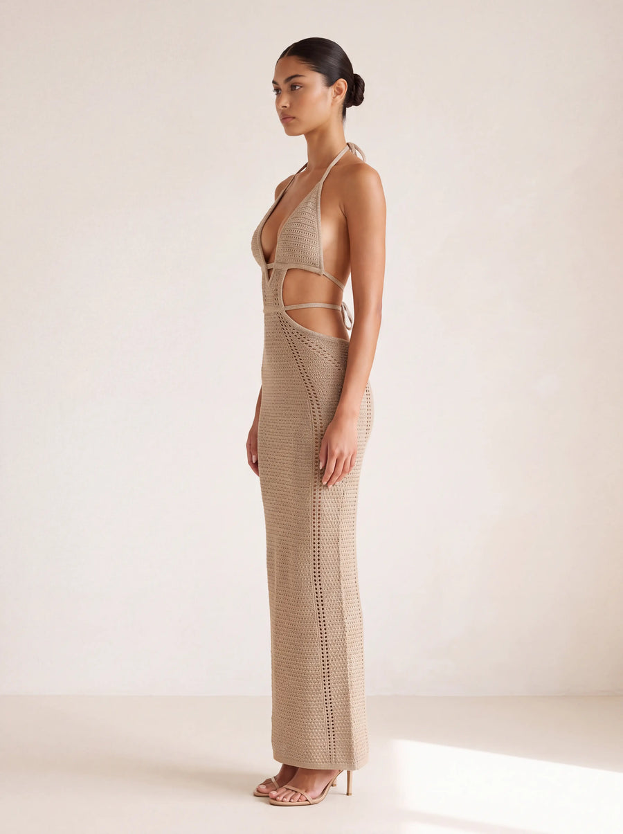 Natasha Maxi Dress – Beige