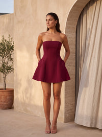 Imelda Mini Dress – Wine
