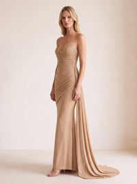 Zita Maxi Dress – Gold Sparkle