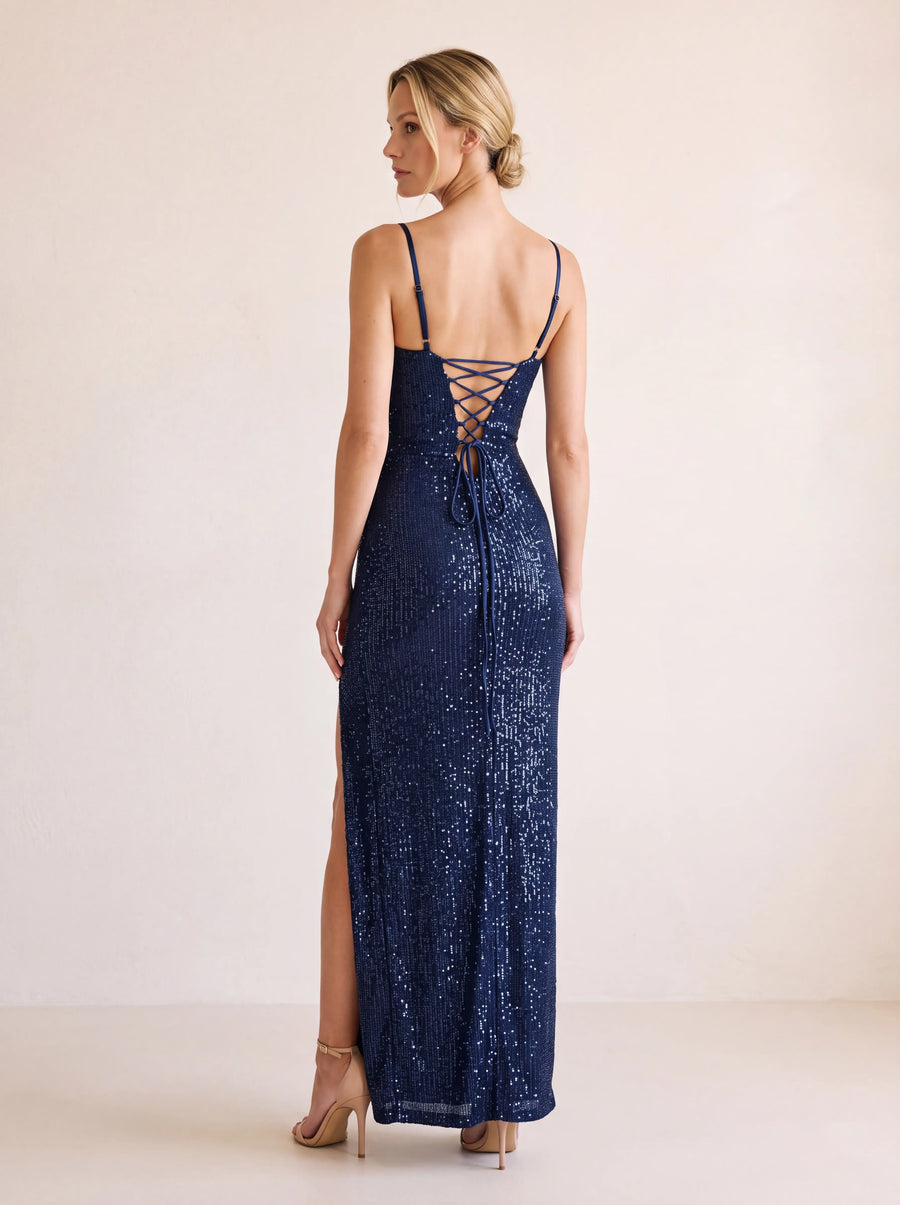 Elena Maxi Dress – Navy