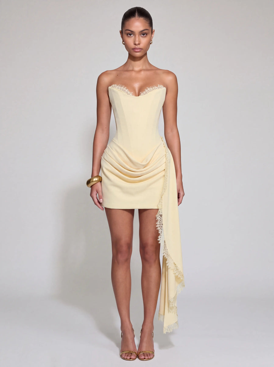 Mirabel Mini Dress – Lemon