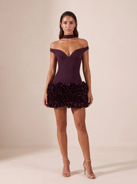 Philippa Mini Dress – Plum