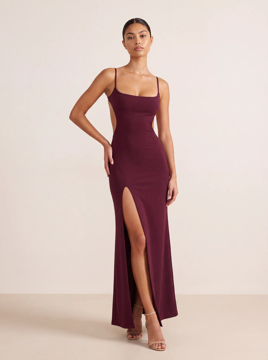 Bettina Maxi Dress – Cherry Lacquer