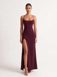 Bettina Maxi Dress – Cherry Lacquer