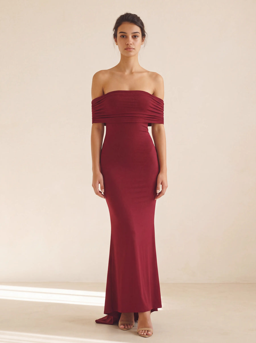 Sidonie Maxi Dress – Burgundy