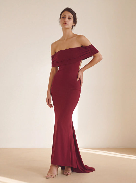 Sidonie Maxi Dress – Burgundy