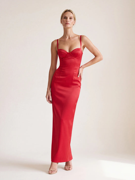 Gisela Maxi Dress – Red