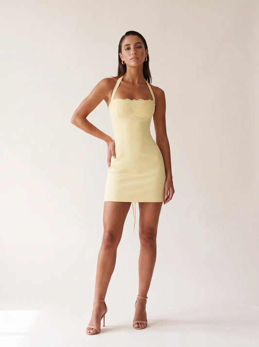 Evelina Mini Dress – Lemon