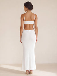Amalia Maxi Dress White - back