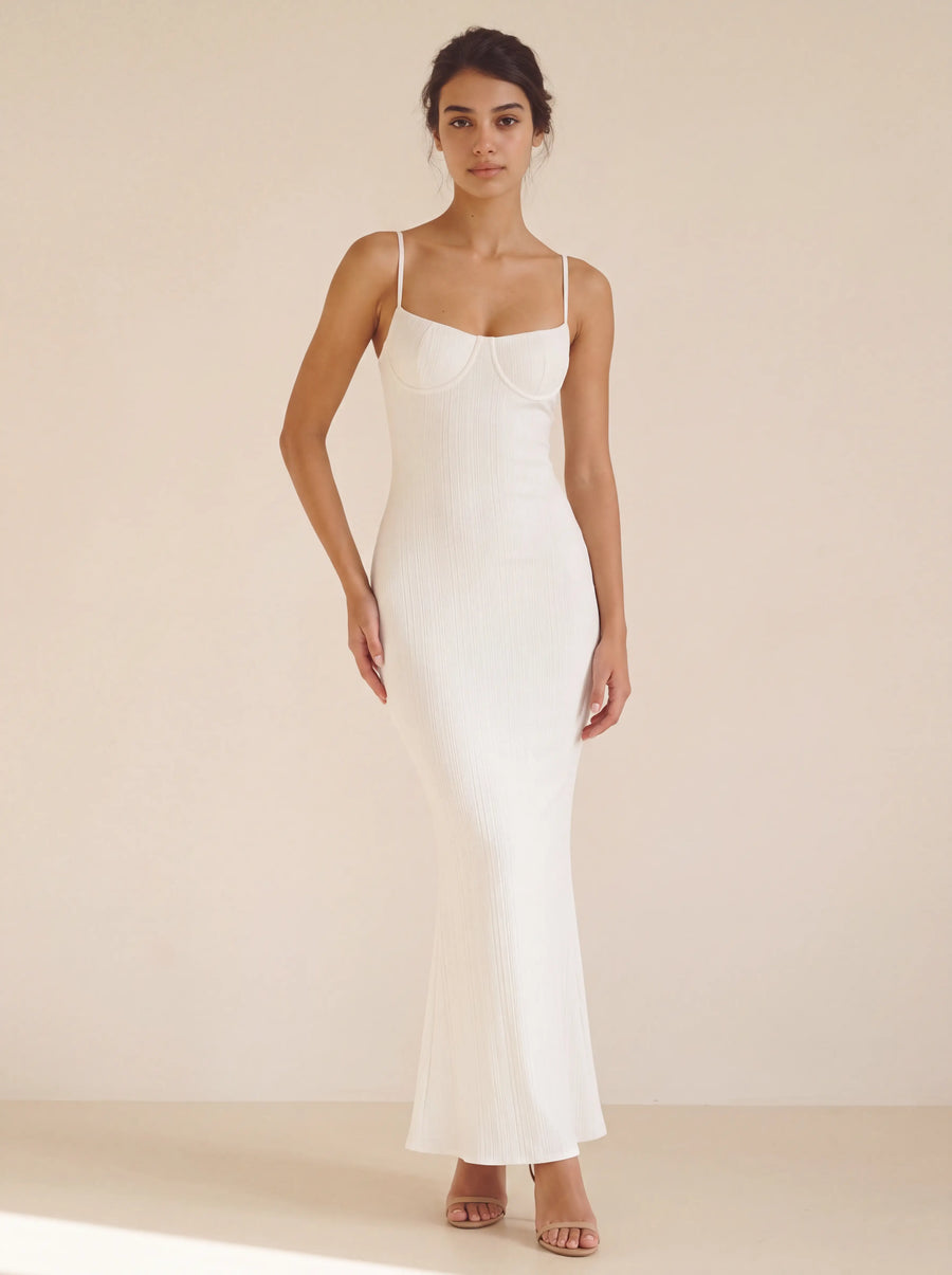 Amalia Maxi Dress White - editorial