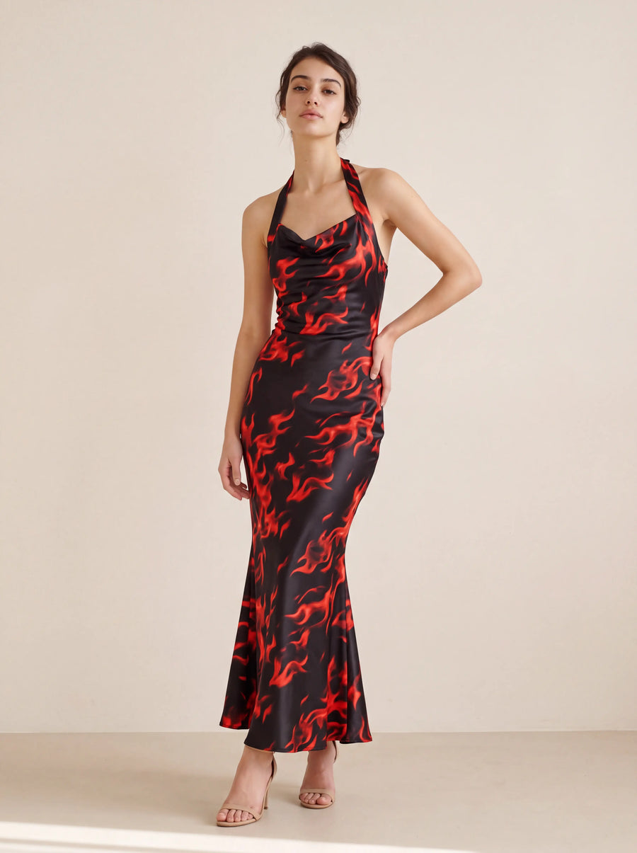 Liliana Maxi Dress – Fire Print