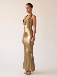 Liliana Maxi Dress – Gold