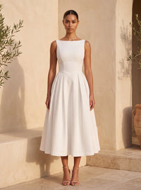 Regine Midi Dress – Ivory