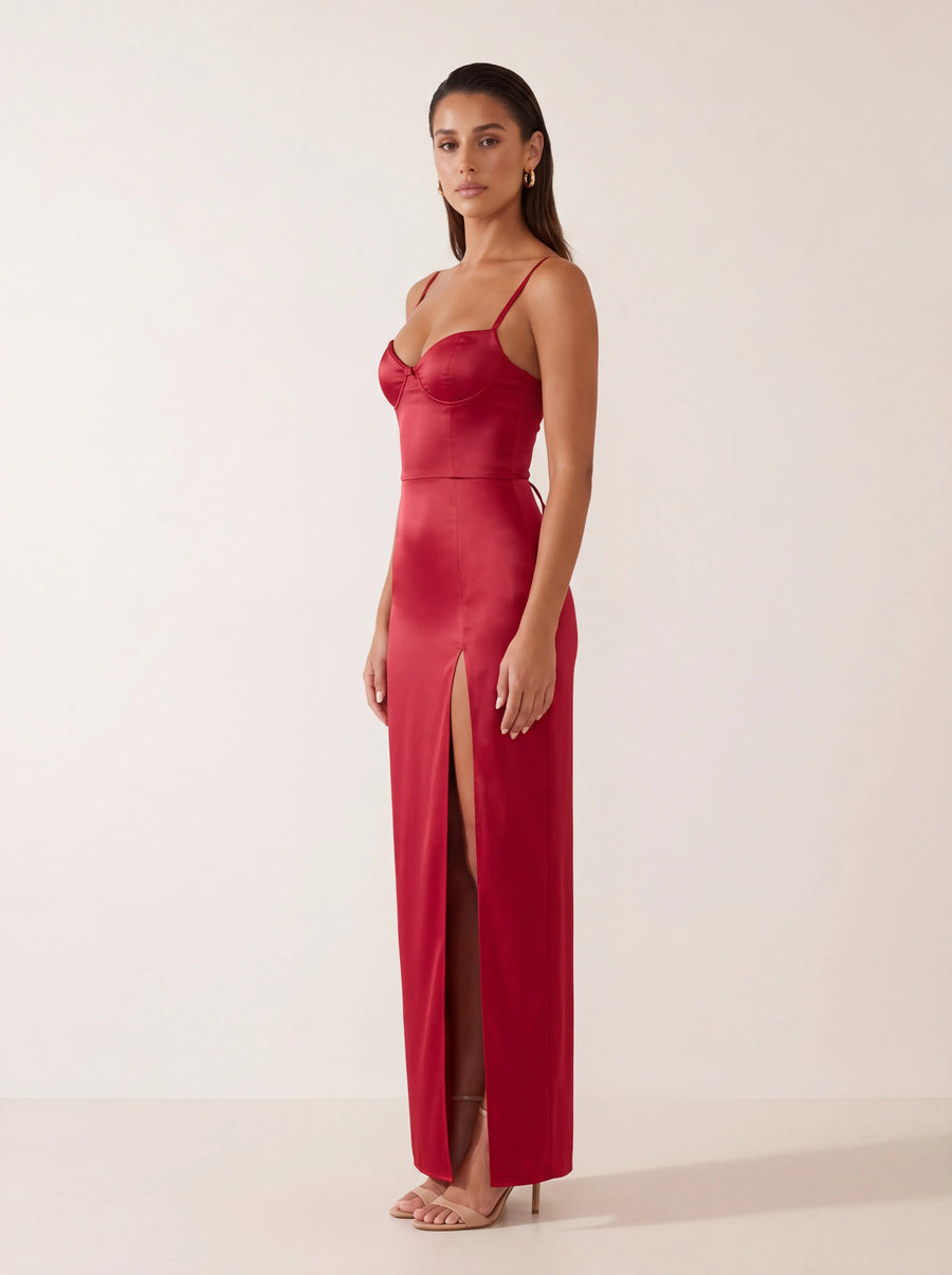 Estelle Maxi Dress Red - side
