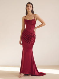 Winifred Gown – Burgundy