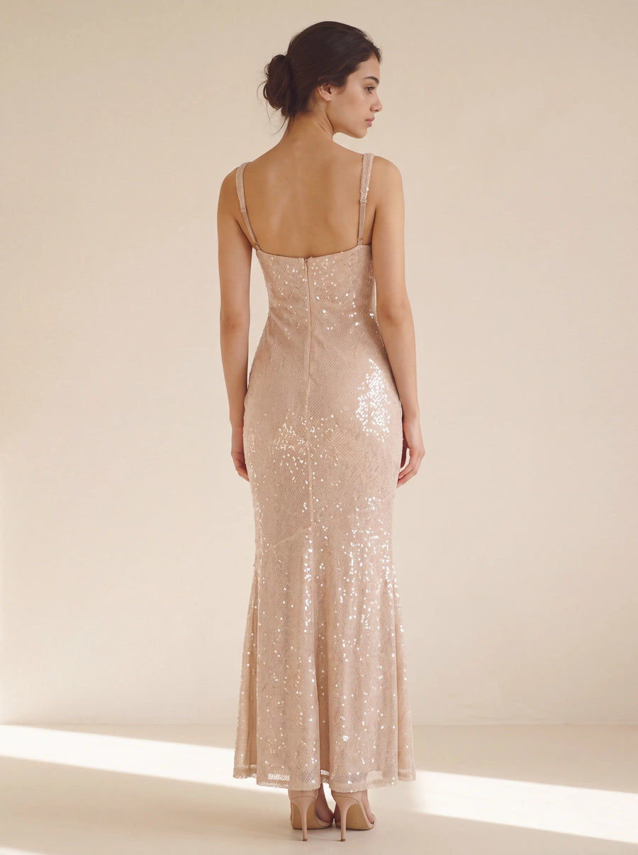 Nell Maxi Dress – Nude