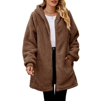 Hollis Coat with Zip Front and Pockets in Dark Brown