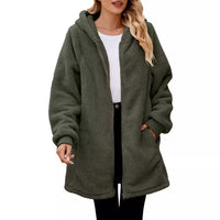 Hollis Coat with Zip Front and Pockets in Olive Green