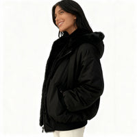 Hollis Jacket with Oversized in Black