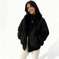 Hollis Jacket with Oversized in Black