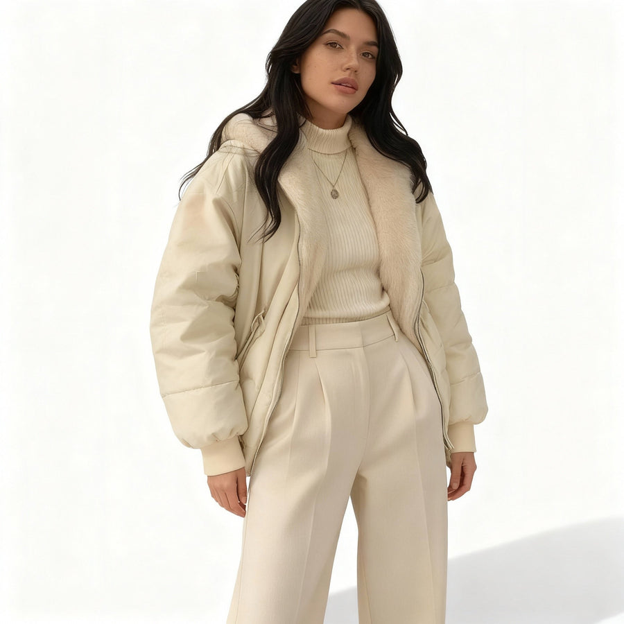 Hollis Jacket with Oversized in White