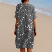 Holly™ Gray Floral Dress in Gray