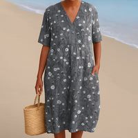 Holly™ Gray Floral Dress in Gray