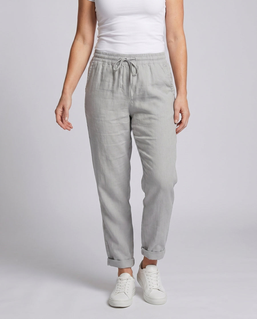 Honor Casual Linen Trousers with Elastic Waist