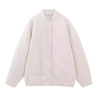 Honor Jacket with Elastic Waist and Pockets in Beige