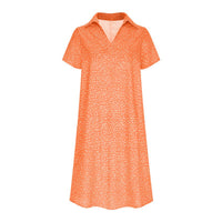 Honor Lightweight Shirt Dress in Orange