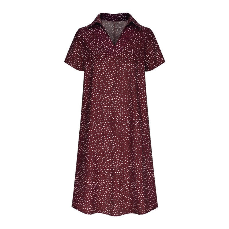 Honor Lightweight Shirt Dress in Red