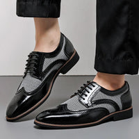 Houndstooth Wingtip Derby in Espresso Brown