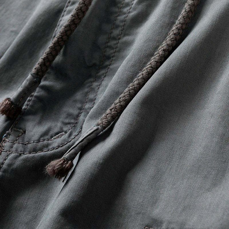 Hudson Bay Stretch Cotton Cargo Shorts in Gray