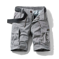 Hudson Bay Stretch Cotton Cargo Shorts in Gray