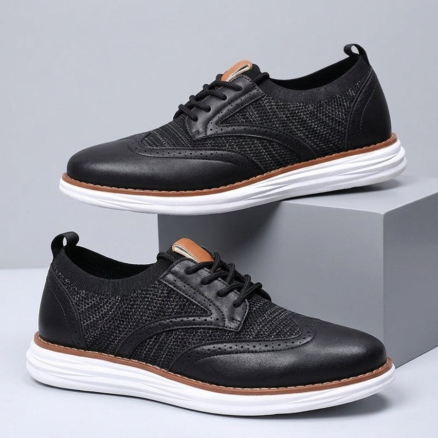 Hudson Brogue Hybrid Sneaker in Charcoal