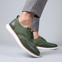 Hudson Brogue Hybrid Sneaker in Emerald