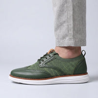 Hudson Brogue Hybrid Sneaker in Emerald