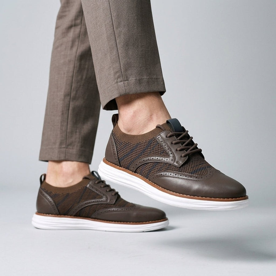 Hudson Brogue Hybrid Sneaker in Espresso Brown