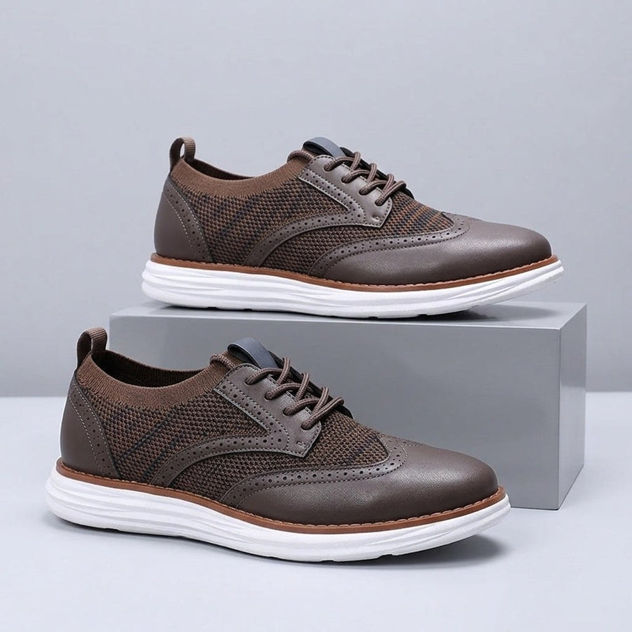 Hudson Brogue Hybrid Sneaker in Espresso Brown