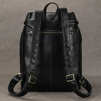 Hudson Genuine Leather Backpack in Charcoal