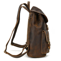 Hudson Genuine Leather Backpack in Mahogany