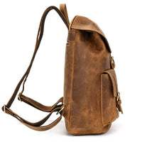 Hudson Genuine Leather Backpack in Sienna Brown