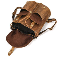 Hudson Genuine Leather Backpack in Sienna Brown
