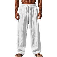 Hugo Airy Linen Trousers with Drawstring Waist and Pockets