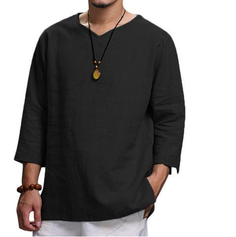 Hugo Lightweight Linen Blouse in Black