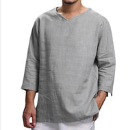Hugo Lightweight Linen Blouse in Grey