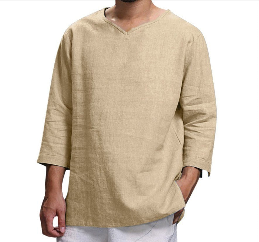 Hugo Lightweight Linen Blouse in Khaki